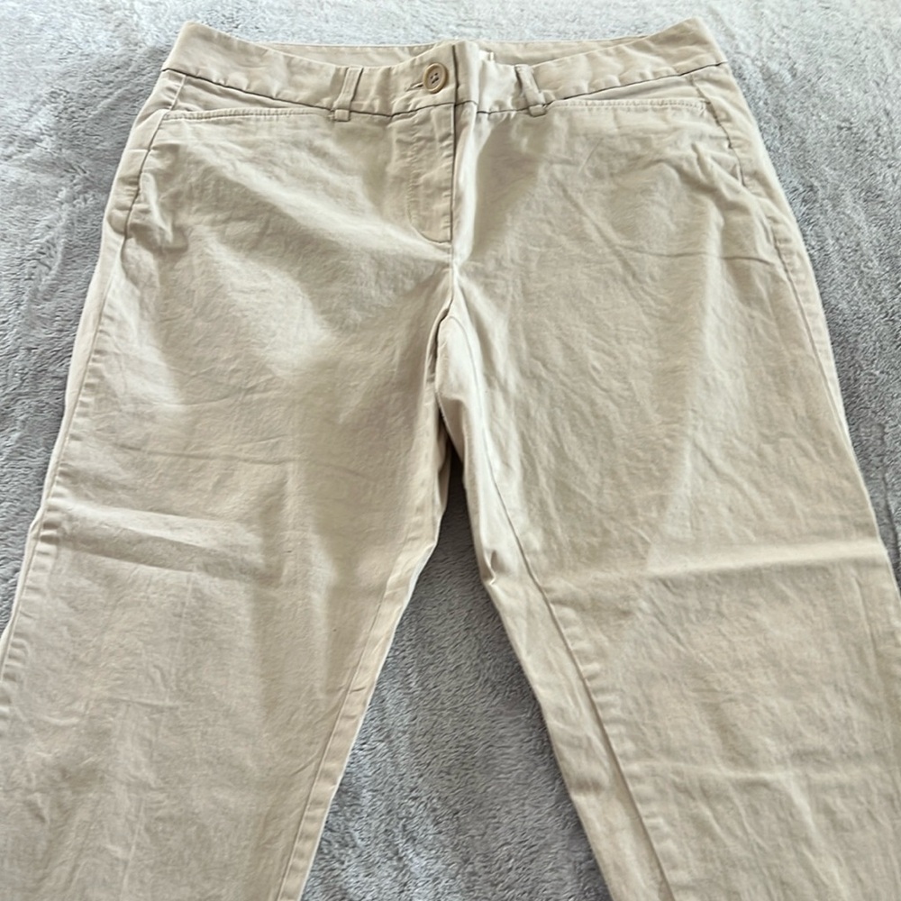 Ann Taylor Loft khaki capris  size 10 petite